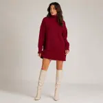 Oversized Knit Turtleneck Top