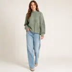 Bow Detail Cozy Knit Sweater