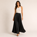 Pleated Maxi Skirt