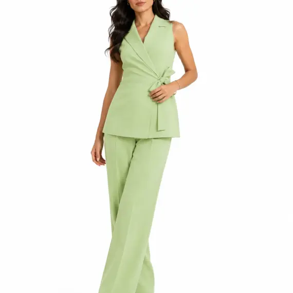 Tailored Wrap Vest Set