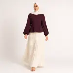 Puff Sleeve Waist Blouse