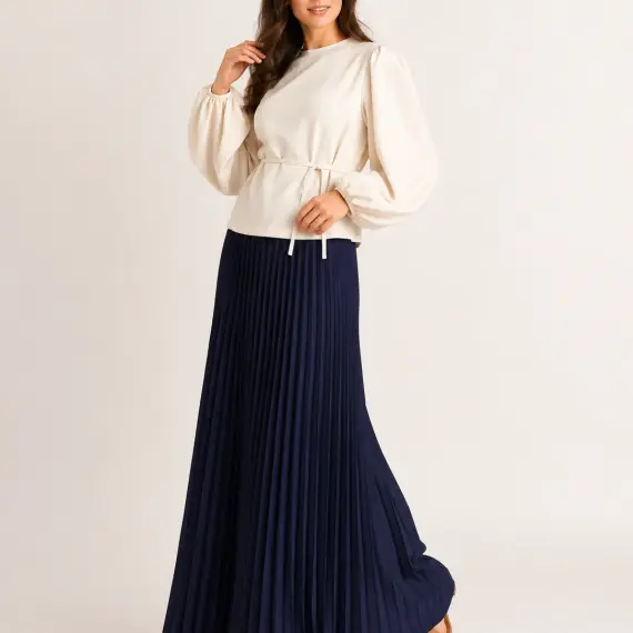 Puff Sleeve Waist Blouse