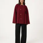 Burgundy Button Jacket