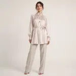 Satin Tie-Waist Tunic Chemise