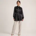 Satin Tie-Waist Tunic Chemise