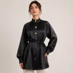 Satin Tie-Waist Tunic Chemise