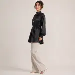Satin Tie-Waist Tunic Chemise